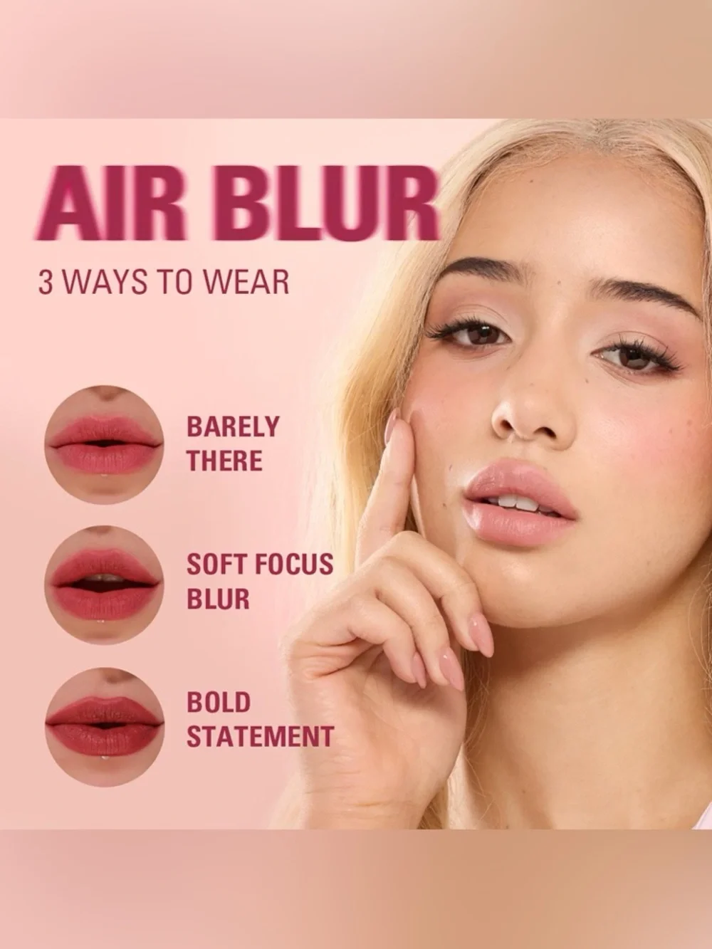 Revolution Beauty Air Blur Soft Matte 4 Liquid Lipstick Bundle Viral Cloud Lip